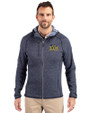 Drexel Dragons Cutter & Buck Mainsail Full Zip Hooded Mens Jacket Liberty Navy Heather Front