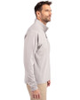 The Citadel Bulldogs Cutter & Buck Adapt Eco Knit Hybrid Recycled Mens Quarter Zip Polished Medium Gray Side