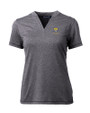 Fort Valley State Wildcats Cutter & Buck Forge Eco Heathered Stretch Womens Blade Top Charcoal Heather Mannequin