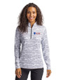 Fairleigh Dickinson Knights Cutter & Buck Traverse Stretch Eco Camo Print Quarter Zip Womens Pullover Charcoal Front