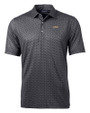 James Madison Dukes Cutter & Buck Pike Banner Print Stretch Mens Big & Tall Polo Black Mannequin