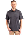 Jackson State Tigers Cutter & Buck Pike Banner Print Stretch Mens Polo Black Front