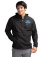 Indiana State Sycamores Cutter & Buck Charter Eco Recycled Mens Anorak Jacket Black Front