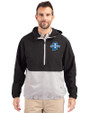 Indiana State Sycamores Cutter & Buck Charter Eco Recycled Mens Anorak Jacket Black/Polished Front
