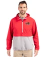 Illinois State Redbirds Cutter & Buck Charter Eco Recycled Mens Anorak Jacket Red/Polished Front