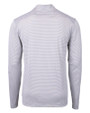 Florida State Seminoles Cutter & Buck Virtue Eco Pique Micro Stripe Recycled Mens Quarter Zip Polished/White Mannequin Back