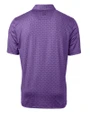 Kansas State Wildcats Cutter & Buck Pike Banner Print Stretch Mens Big & Tall Polo College Purple Mannequin Back