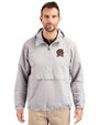Maryland Terrapins Cutter & Buck Charter Eco Recycled Mens Anorak Jacket Polished Medium Gray Front