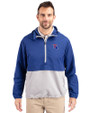 Louisiana Tech Bulldogs Cutter & Buck Charter Eco Recycled Mens Anorak Jacket Tour Blue/Polished Front