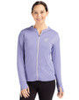 Kansas State Wildcats Cutter & Buck Daybreak Eco Recycled Womens Full Zip Hoodie Hyacinth Front