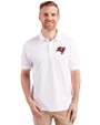 Tampa Bay Buccaneers Cutter & Buck Advantage Eco Tri-Blend Pique Mens Polo White Front