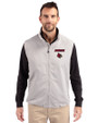 Louisville Cardinals Cutter & Buck Charter Eco Full-Zip Mens Big & Tall Vest Polished Medium Gray Front