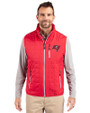Tampa Bay Buccaneers Cutter & Buck Rainier PrimaLoft® Mens Eco Insulated Full Zip Puffer Vest Red Front