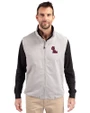 Ole Miss Rebels Cutter & Buck Charter Eco Full-Zip Mens Big & Tall Vest Polished Medium Gray Front