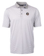 Florida State Seminoles Cutter & Buck Virtue Eco Pique Micro Stripe Recycled Mens Polo Polished/White Mannequin