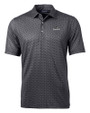 Providence Friars Cutter & Buck Pike Banner Print Stretch Mens Polo Black Mannequin
