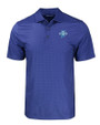 Indiana State Sycamores Cutter & Buck Pike Eco Tonal Geo Print Stretch Recycled Mens Polo Tour Blue Mannequin