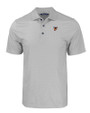 Texas Rio Grande Valley Vaqueros Cutter & Buck Pike Eco Tonal Geo Print Stretch Recycled Mens Polo Elemental Grey Mannequin
