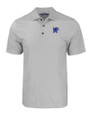 Memphis Tigers Cutter & Buck Pike Eco Tonal Geo Print Stretch Recycled Mens Polo Elemental Grey Mannequin