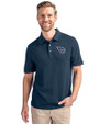 Tennessee Titans Cutter & Buck Advantage Eco Tri-Blend Pique Mens Polo Liberty Navy Front