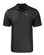 San Diego State Aztecs Cutter & Buck Pike Eco Tonal Geo Print Stretch Recycled Mens Polo Black Mannequin