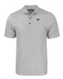 Kansas State Wildcats Cutter & Buck Pike Eco Tonal Geo Print Stretch Recycled Mens Polo Elemental Grey Mannequin