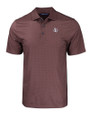 Texas Southern Tigers Cutter & Buck Pike Eco Tonal Geo Print Stretch Recycled Mens Polo Bordeaux Mannequin