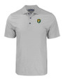 Southeastern Louisiana Lions Cutter & Buck Pike Eco Tonal Geo Print Stretch Recycled Mens Polo Elemental Grey Mannequin