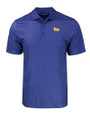 Pitt Panthers Cutter & Buck Pike Eco Tonal Geo Print Stretch Recycled Mens Polo Tour Blue Mannequin