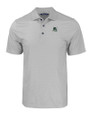 Portland State Vikings College Vault Cutter & Buck Pike Eco Tonal Geo Print Stretch Recycled Mens Polo Elemental Grey Mannequin