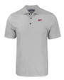 New Mexico State Aggies College Vault Cutter & Buck Pike Eco Tonal Geo Print Stretch Recycled Mens Polo Elemental Grey Mannequin