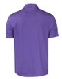 Texas Christian Horned Frogs College Vault Cutter & Buck Pike Eco Tonal Geo Print Stretch Recycled Mens Polo College Purple Mannequin Back