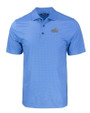 Old Dominion Monarchs College Vault Cutter & Buck Pike Eco Tonal Geo Print Stretch Recycled Mens Polo Atlas Light Blue Mannequin