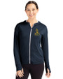 Northern Arizona Lumberjacks College Vault Cutter & Buck Daybreak Eco Recycled Womens Full Zip Hoodie Navy Blue Front