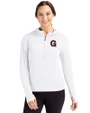 Gonzaga Bulldogs College Vault Cutter & Buck Daybreak Eco Recycled Womens Half Zip Hoodie White Front
