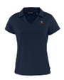 Illinois Fighting Illini Cutter & Buck Daybreak Eco Recycled Womens V-neck Polo Navy Blue Mannequin