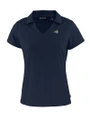 Montana State Bobcats Cutter & Buck Daybreak Eco Recycled Womens V-neck Polo Navy Blue Mannequin