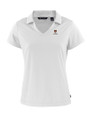 Harvard Crimson Cutter & Buck Daybreak Eco Recycled Womens V-neck Polo White Mannequin