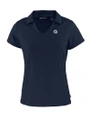 Georgetown Hoyas Cutter & Buck Daybreak Eco Recycled Womens V-neck Polo Navy Blue Mannequin