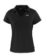NYU Violets Cutter & Buck Daybreak Eco Recycled Womens V-neck Polo Black Mannequin