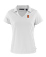 Syracuse Orange Cutter & Buck Daybreak Eco Recycled Womens V-neck Polo White Mannequin