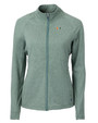 Miami Hurricanes Cutter & Buck Adapt Eco Knit Heather Recycled Womens Full Zip HH_MANN_HG 1