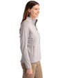 James Madison Dukes Cutter & Buck Adapt Eco Knit Heather Recycled Womens Full Zip Polished Heather Side