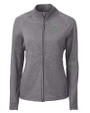 South Florida Bulls Cutter & Buck Adapt Eco Knit Heather Recycled Womens Full Zip Black Heather Mannequin