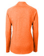 Texas Rio Grande Valley Vaqueros Cutter & Buck Adapt Eco Knit Heather Recycled Womens Full Zip College Orange Heather Mannequin Back