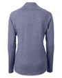 Texas Rio Grande Valley Vaqueros Cutter & Buck Adapt Eco Knit Heather Recycled Womens Full Zip Navy Blue Heather Mannequin Back