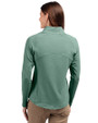 Charlotte 49ers Cutter & Buck Adapt Eco Knit Heather Recycled Womens Full Zip Hunter Heather Back
