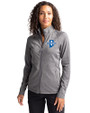 Indiana State Sycamores Cutter & Buck Adapt Eco Knit Heather Recycled Womens Full Zip Black Heather Front