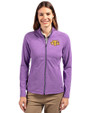 Tennessee Tech Golden Eagles Cutter & Buck Adapt Eco Knit Heather Recycled Womens Full Zip College Purple Heather Front