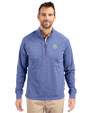 Southern University Jaguars Cutter & Buck Adapt Eco Knit Heather Mens Quarter Zip Pullover Tour Blue Heather Front